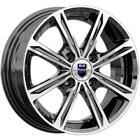 Литые диски Флэш (КС698) 5.000xR14 4x98 DIA58.5 ET35 алмаз черный для Богдан 2111