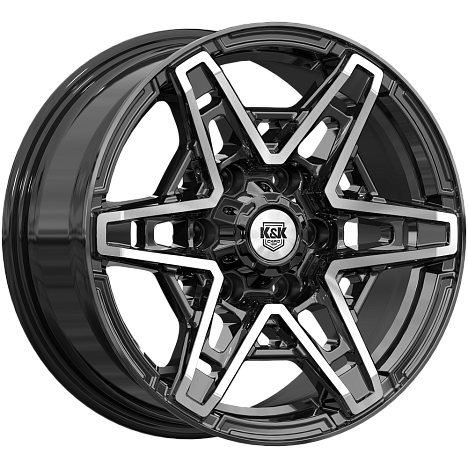 Блэкберн (КС1129) 8.000xR17 6x139.7 DIA106.1 ET20 алмаз черный Блэкберн (КС1129) 8.000xR17 6x139.7 DIA106.1 ET20 алмаз черный