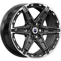 Литые диски Дистрикт (КС1159) 8.000xR18 6x114.3 DIA67.1 ET46 черный бриллиант