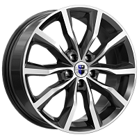 Литые диски Портер (КС906) 7.500xR18 5x112 DIA66.6 ET35 алмаз черный для Audi A6 Allroad