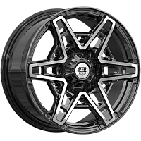 Литые диски Блэкберн (КС1129) 8.000xR17 6x139.7 DIA100.1 ET36 алмаз черный для Mitsubishi