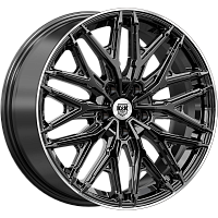 Литые диски Клермон (КС1156) 8.000xR19 5x112 DIA66.6 ET39 черный бриллиант для Audi