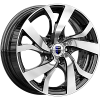 Литые диски Палермо (КС607) 6.500xR16 5x114.3 DIA67.1 ET40 алмаз черный для Mazda Atenza