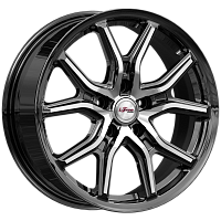 Литые диски Страйк (КС1080) 6.500xR17 5x108 DIA60.1 ET33 Блэк Джек для Kaiyi X3 Pro