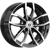 Литые диски Фрост (КС1048) 6.500xR15 5x100 DIA67.1 ET45 алмаз черный для Toyota Opa