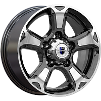 Литые диски Атлант (КС757) 7.000xR16 5x139.7 DIA108.5 ET35 алмаз черный для УАЗ Триал