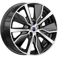 Литые диски Гамбит (КС961) 6.500xR16 5x112 DIA57.1 ET46 алмаз черный для Audi A3 Sportback