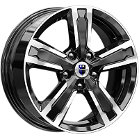 Литые диски Оклахома (КС998) 6.500xR16 5x112 DIA57.1 ET50 алмаз черный для Volkswagen Golf Cross