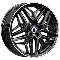 Литые диски Колумб (КС1038) 7.000xR19 5x108 DIA60.1 ET47 алмаз черный для EXEED