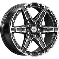 Литые диски Дистрикт (КС1159) 8.000xR18 6x114.3 DIA66.1 ET42 алмаз черный для Nissan Terra