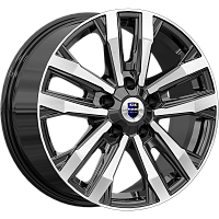 Литые диски Мичиган (КС1107) 8.000xR18 5x130 DIA84.1 ET43 алмаз черный для KGM Rexton