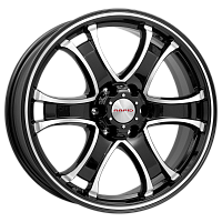 Литые диски Балеар (КС727) 7.500xR18 6x139.7 DIA67.1 ET38 алмаз черный для Mitsubishi Pajero Sport